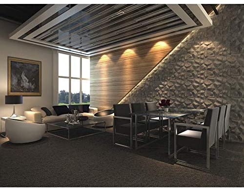3D Wall Panels Plant Fiber Cave Design (10 Per Box) White