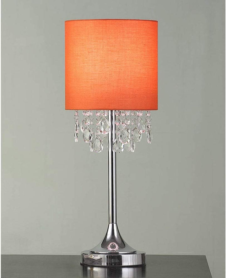 22" h Crystal Pendants Table Lamp Ember Clear Glam Modern
