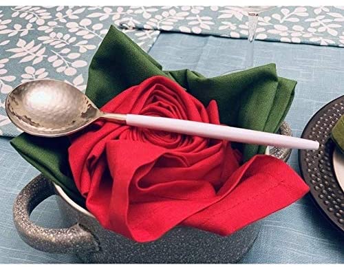 Hammered Flatware Set 20 Pieces (Silver White) White Stainless Steel - Diamond Home USA