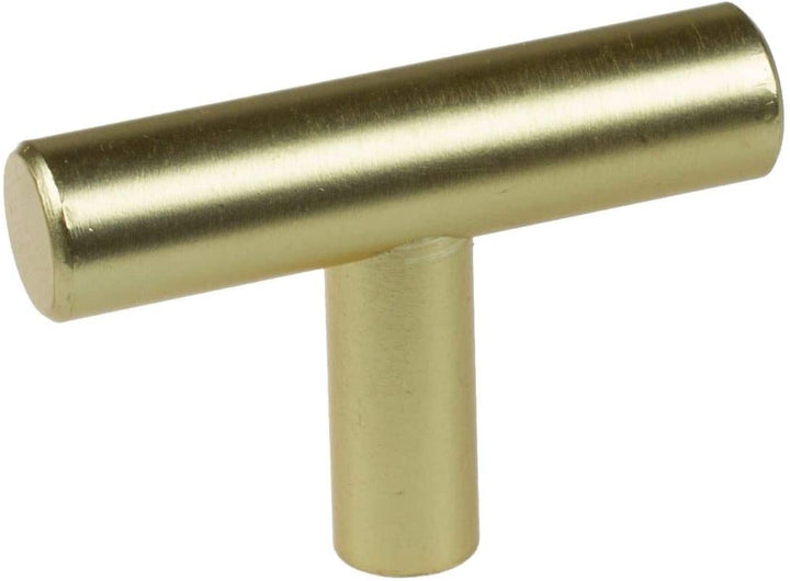 2 inch Solid Satin Gold Cabinet Bar Knobs (Pack 25) Metal