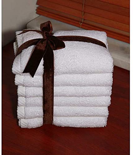 Plush Soft Twist Turkish Cotton White Washcloth (Set 6)