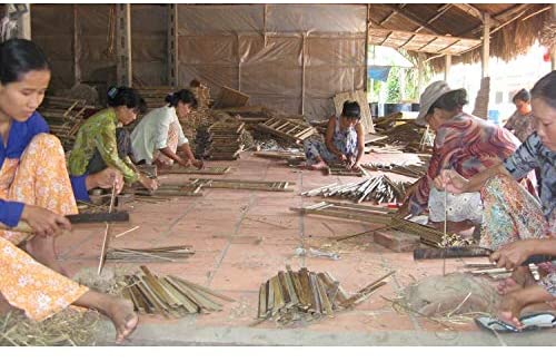 Two Toned Orange Picture Frame (Vietnam) Natural Handmade - Diamond Home USA