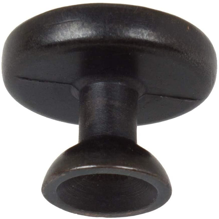 5 Pack 1 1/8 Rubbed Bronze Round Hammered Cabinet Knobs Oil Rustic Zinc Finish - Diamond Home USA