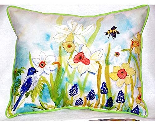 Bird Indoor/Outdoor 16 inch X 20 inch Throw Pillow Color Yellow Modern Contemporary Polyester One - Diamond Home USA
