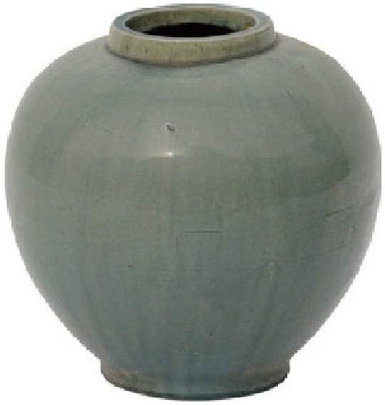 Small Ceramic Shaped Pot 9 Inch Tall Vintage