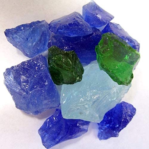 Patio Heaters 20lbs Recycled Fire Pit Glass Pacific Blend 25" l X 5 w X 5 h Color