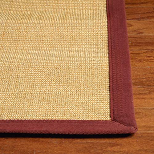 Handmade Natural Fiber Rug 2'6 X 4' Brown Geometric Oriental Industrial Rectangle Cotton Rayon from Bamboo Synthetic Latex Free