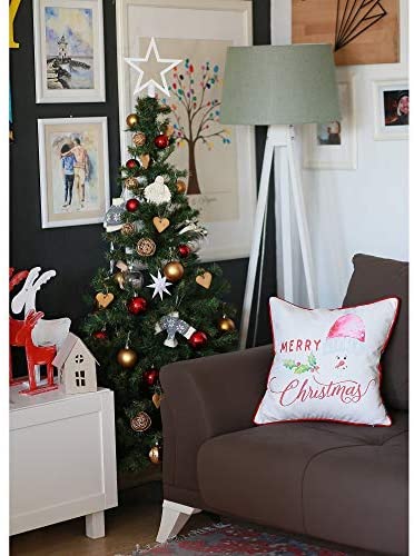 Merry Christmas Throw Pillow Cover Color Nature Traditional Polyester Removable
