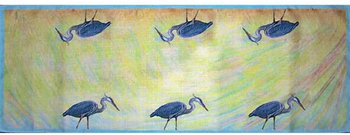 Blue Table Runner Color Modern Contemporary Polyester