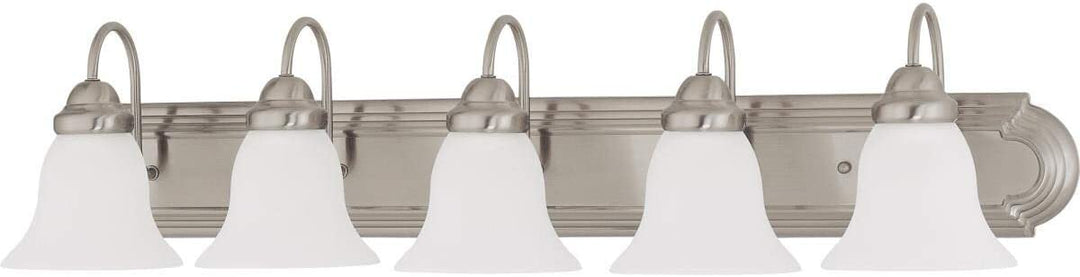 5 Light 36 Vanity Grey Traditional Metal Nickel Includes