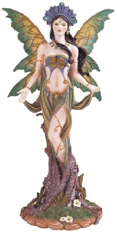 10 5" h Earth Fairy Green Statue Fantasy Decoration Figurine