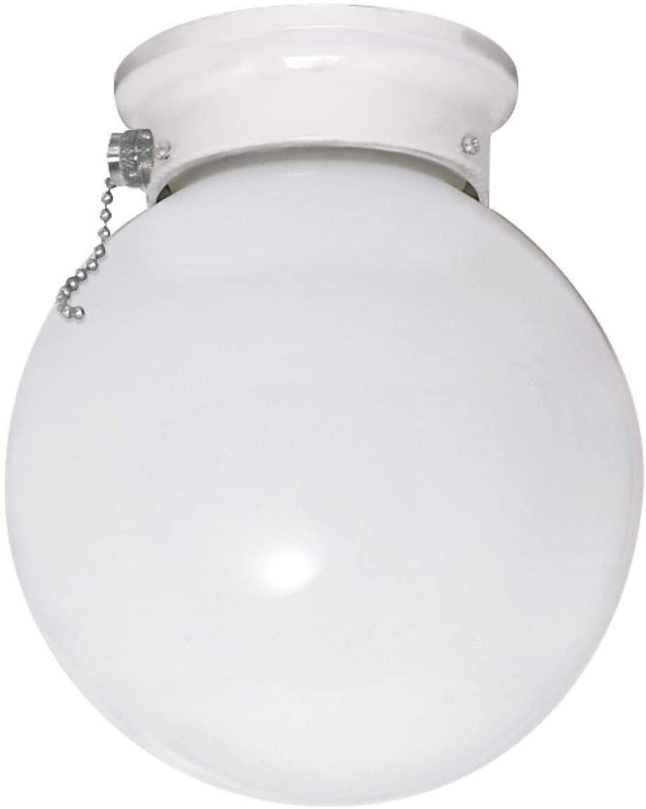 1 Light 6 Ball Fixture White Traditional Metal