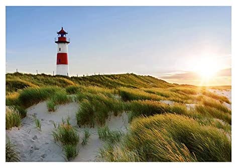 Lighthouse Wall Mural Green Nautical