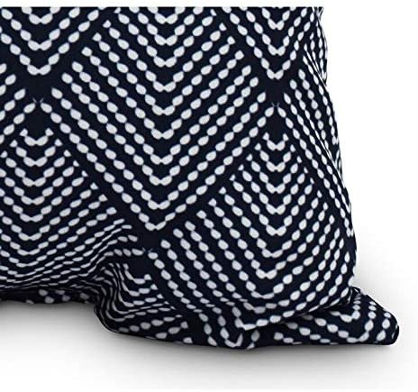 14 X 20 Inch Navy Blue Abstract Decorative Outdoor Pillow Transitional Polyester - Diamond Home USA