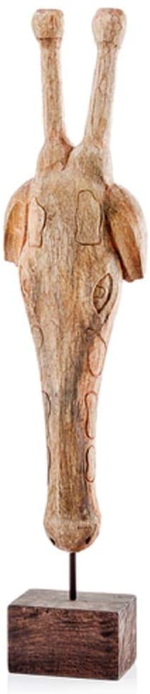 3 5" X 6 5" 29" Natural Gold Giraffe Bust Brown