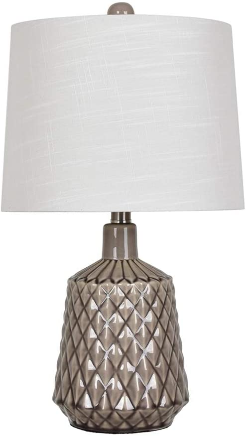 Light Brown 22 inch Tapered Drum Table Lamp N/ Modern