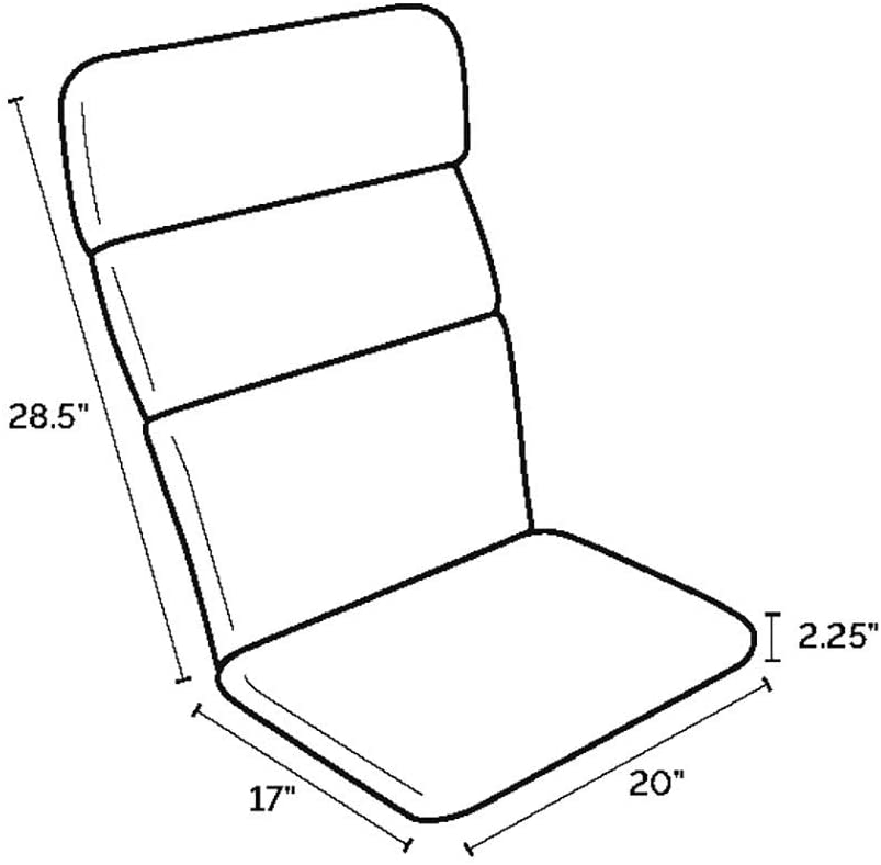 Outdoor 45 5 X 20 Chair Cushion L W 2 25 H Black Tropical Traditional Polyester Fade Resistant Uv Water - Diamond Home USA