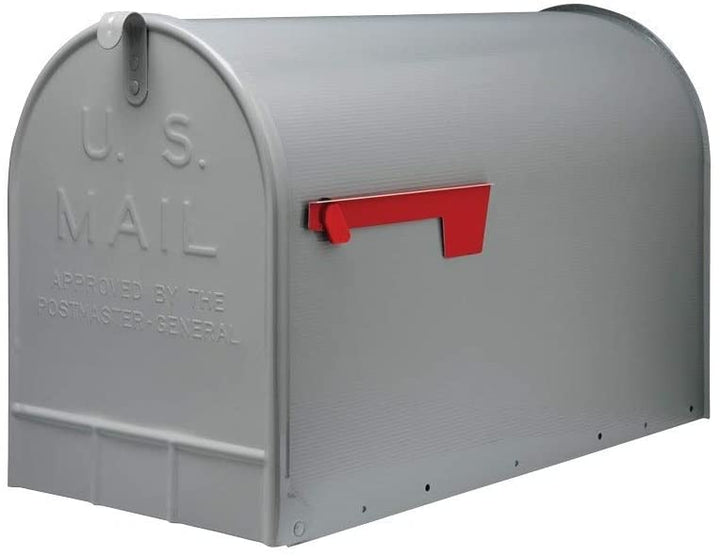 Galvanized Steel Gray Rural Mailbox