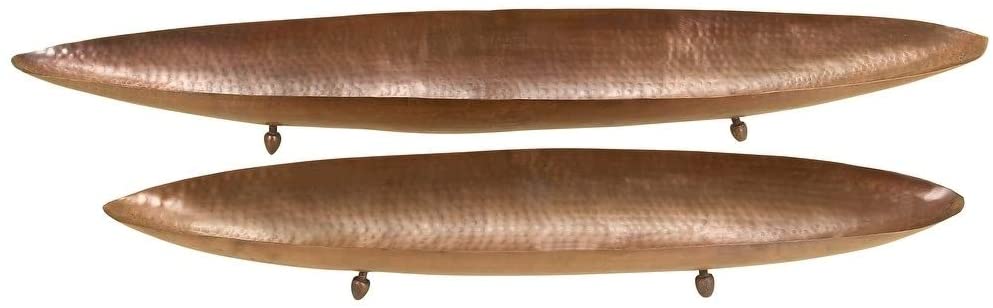 Metal Serving Tray (Set 2) Brown 2 Piece - Diamond Home USA