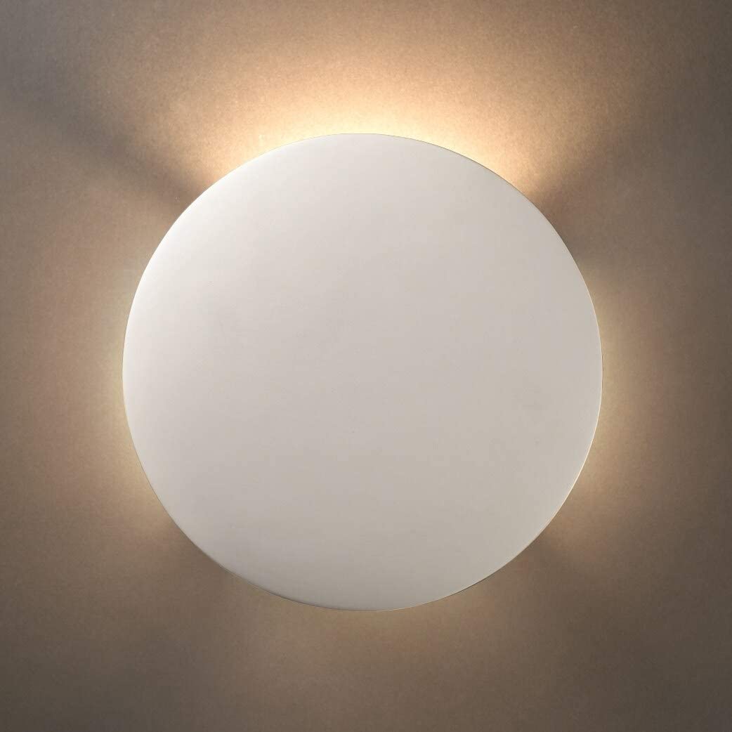 Circle Ceramic 1 Light Sconce White Modern