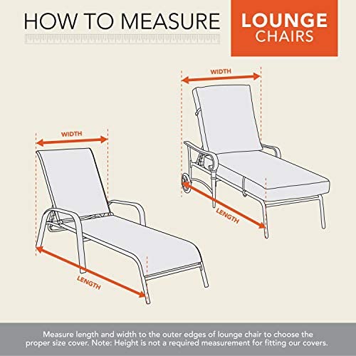 Basics Outdoor Patio Lounge Cover 76" l X 27" w 30" h Beige Polyester Blend Water Resistant - Diamond Home USA