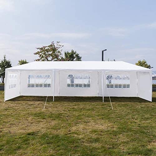 3x9m Upgrade Spiral Interface Wedding Party Canopy Tent 5sides 5 Sides White Waterproof - Diamond Home USA