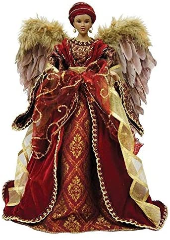 16" Holiday Seasonal African American Angel Christmas ree
