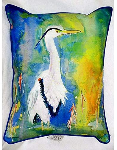 Blue 20 inch X 24 inch Indoor/Outdoor Throw Pillow Color Bird Modern Contemporary Nautical Coastal Polyester One