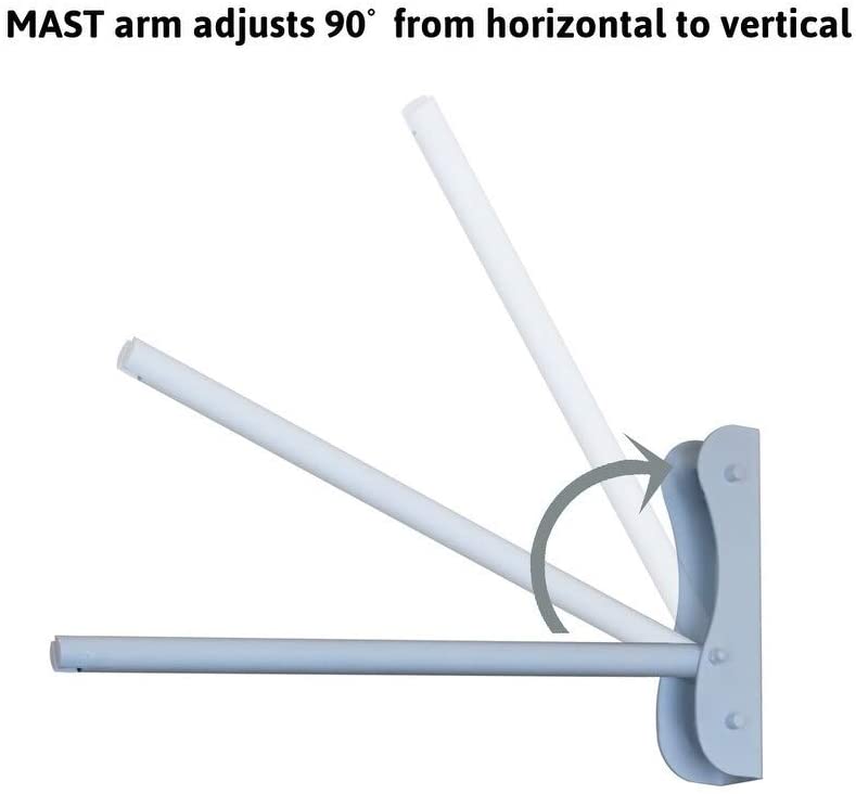 White Swag Wall Arm 15" Arm Modern Contemporary Metal - Diamond Home USA