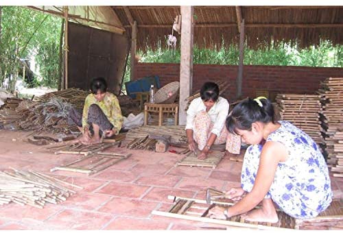 Two Toned Orange Picture Frame (Vietnam) Natural Handmade - Diamond Home USA