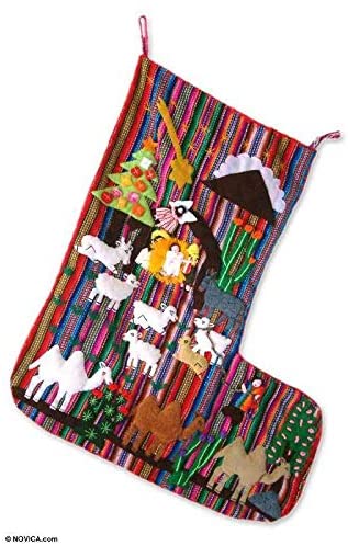 Christmas Stocking 'Guiding Star' (Peru) Color Acrylic