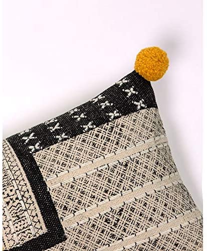 Extra Long Bolster Pillow Color Damask Modern Contemporary Cotton Removable Cover - Diamond Home USA