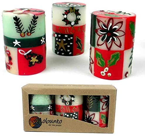 Christmas Handmade Votive Candles Design Set 3 (South