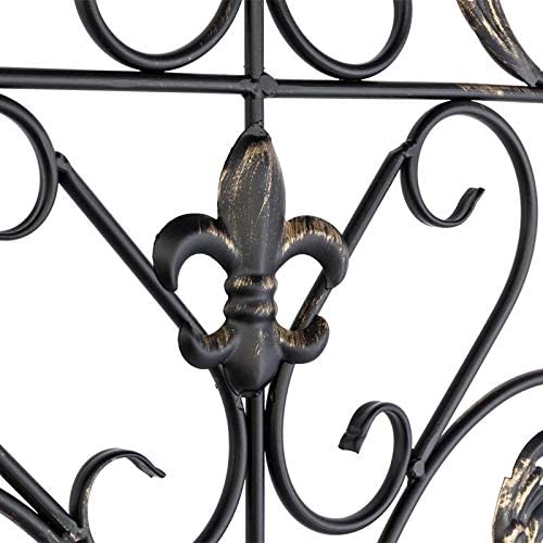 41 5" Retro Decorative Arch Wall Art Victorian Iron Ornament Vintage Holiday Decorations Christmas Brown Mid Century Modern Metal