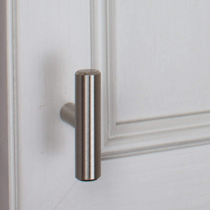 2 inch Stainless Steel Cabinet T Knob (Pack 25) Modern Contemporary Metal Finish