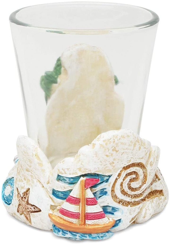 Stone Palm Tree Shot Glass Color - Diamond Home USA