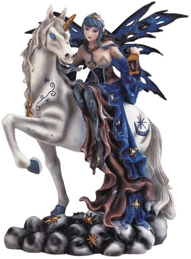10" h Blur airy Sitting Unicorn Statue antasy Decoration