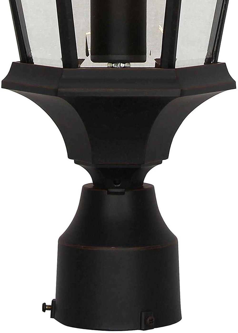 1 Light Outdoor Post Lantern Oil Rubbed Bronze Dimmable