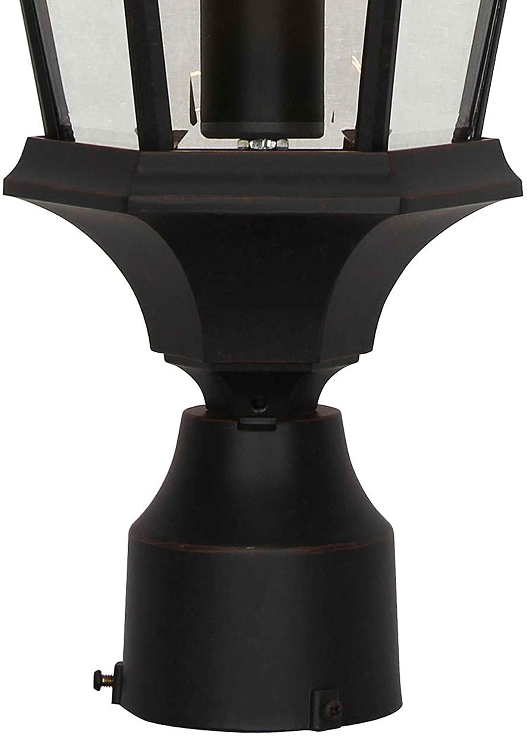 1 Light Outdoor Post Lantern Oil Rubbed Bronze Dimmable