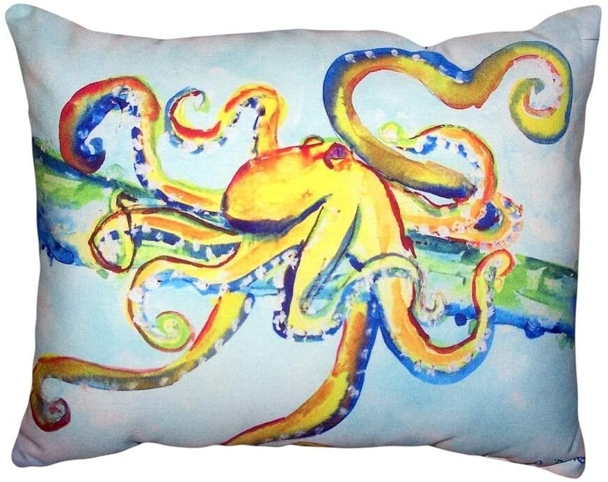 Crazy Octopus No rd Pillow 16x20 lor Graphic Nautical