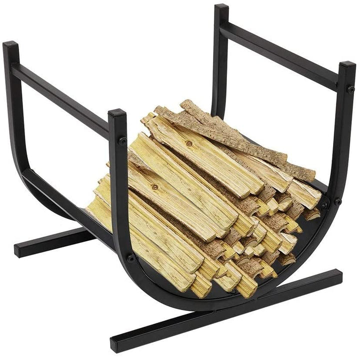 Home Storage Shelf U Shaped Firewood Holder Indoor Outdoor