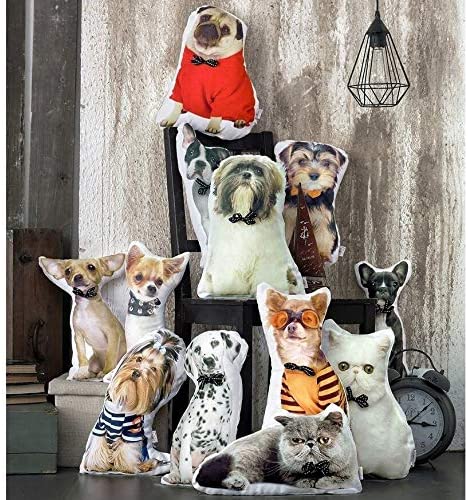 Dog Shaped Chihuahua Throw Pillow Color Animal Polyester Removable Cover