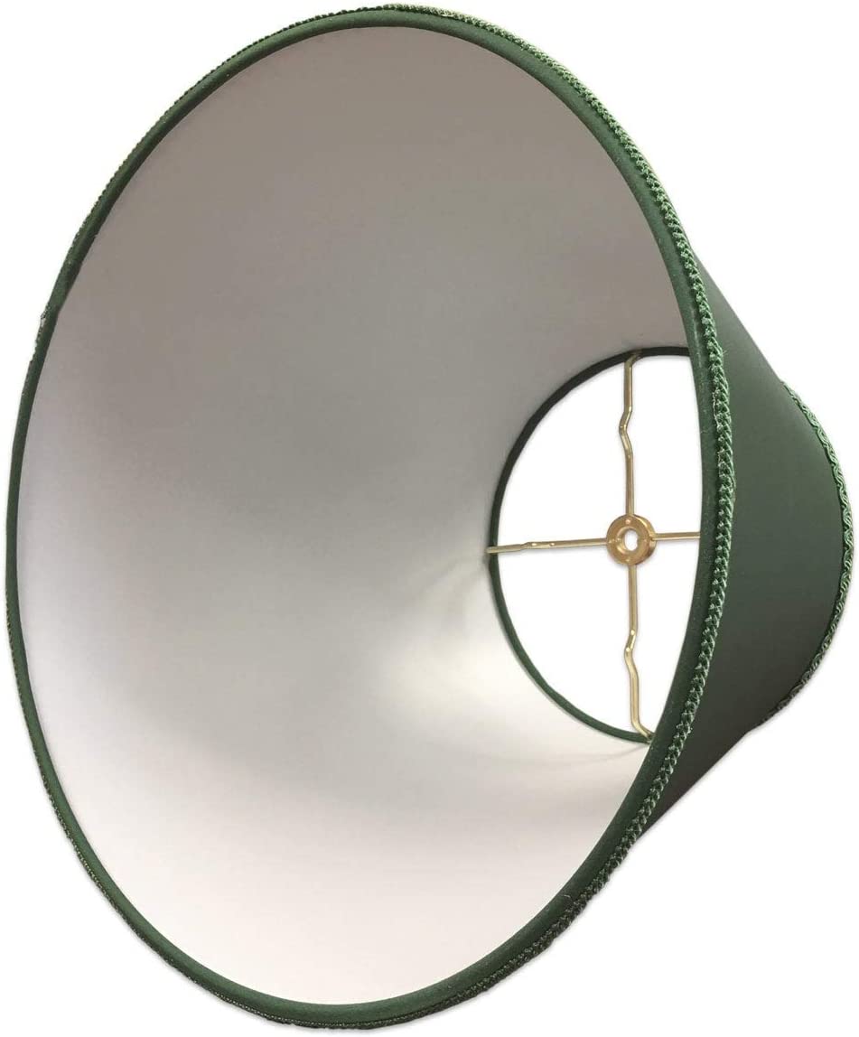 Empire Hardback Lamp Shade Top Bottom Trim (8x14x11) Green Traditional - Diamond Home USA