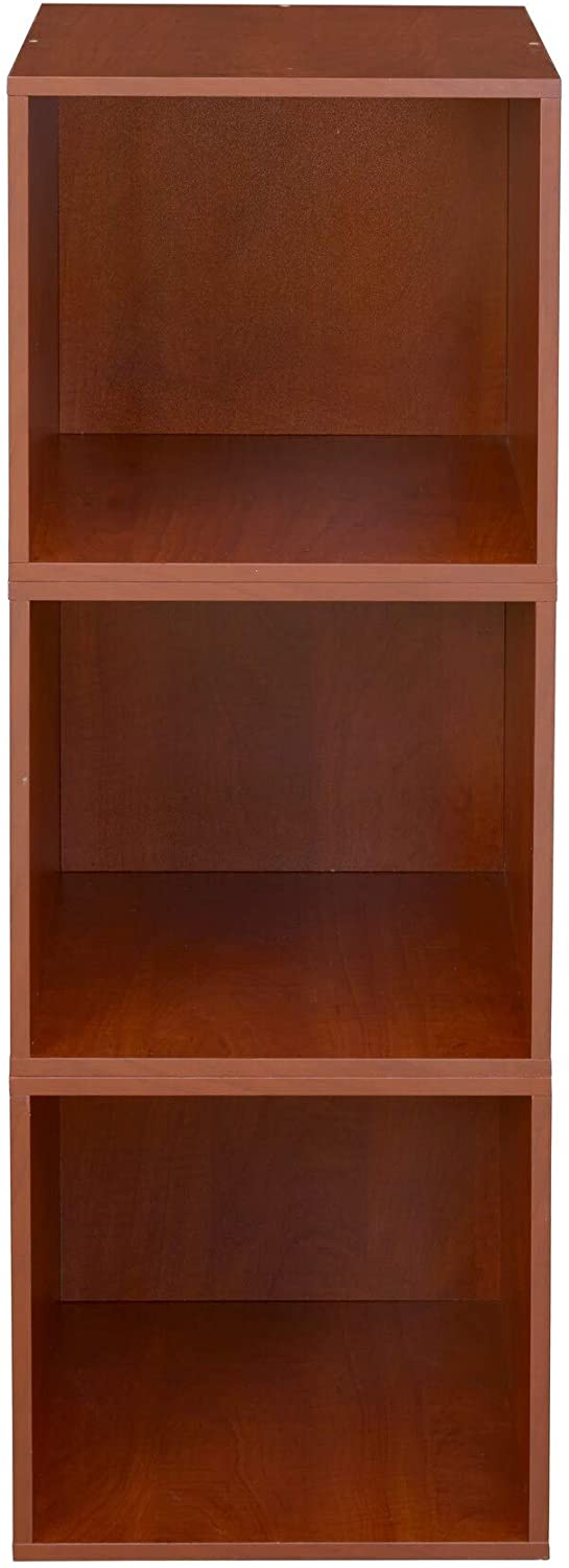 Storage Set 3 Cubes Cherry Modern Contemporary Laminate Finish - Diamond Home USA