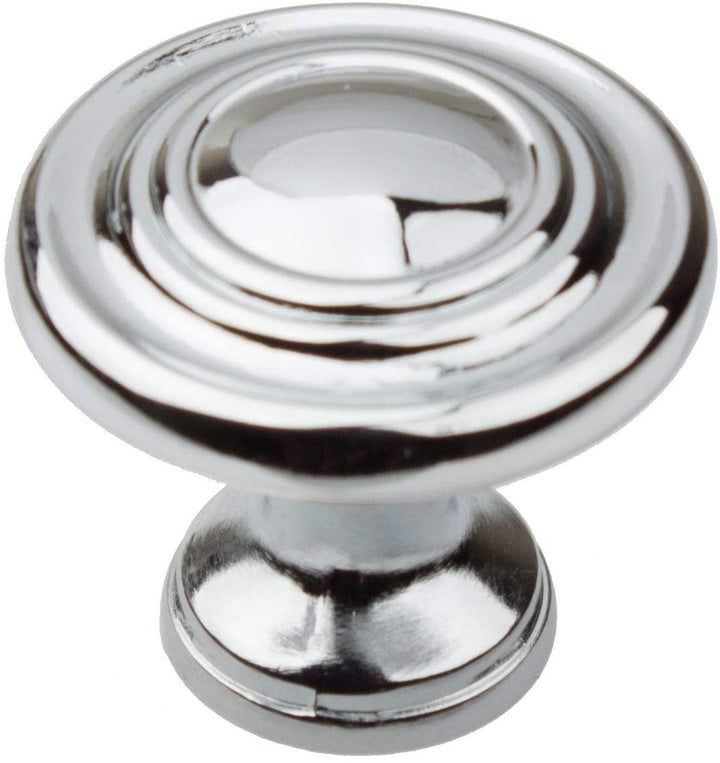 5 Pack 1 1/4 Polished Chrome Round Ring Cabinet Knobs