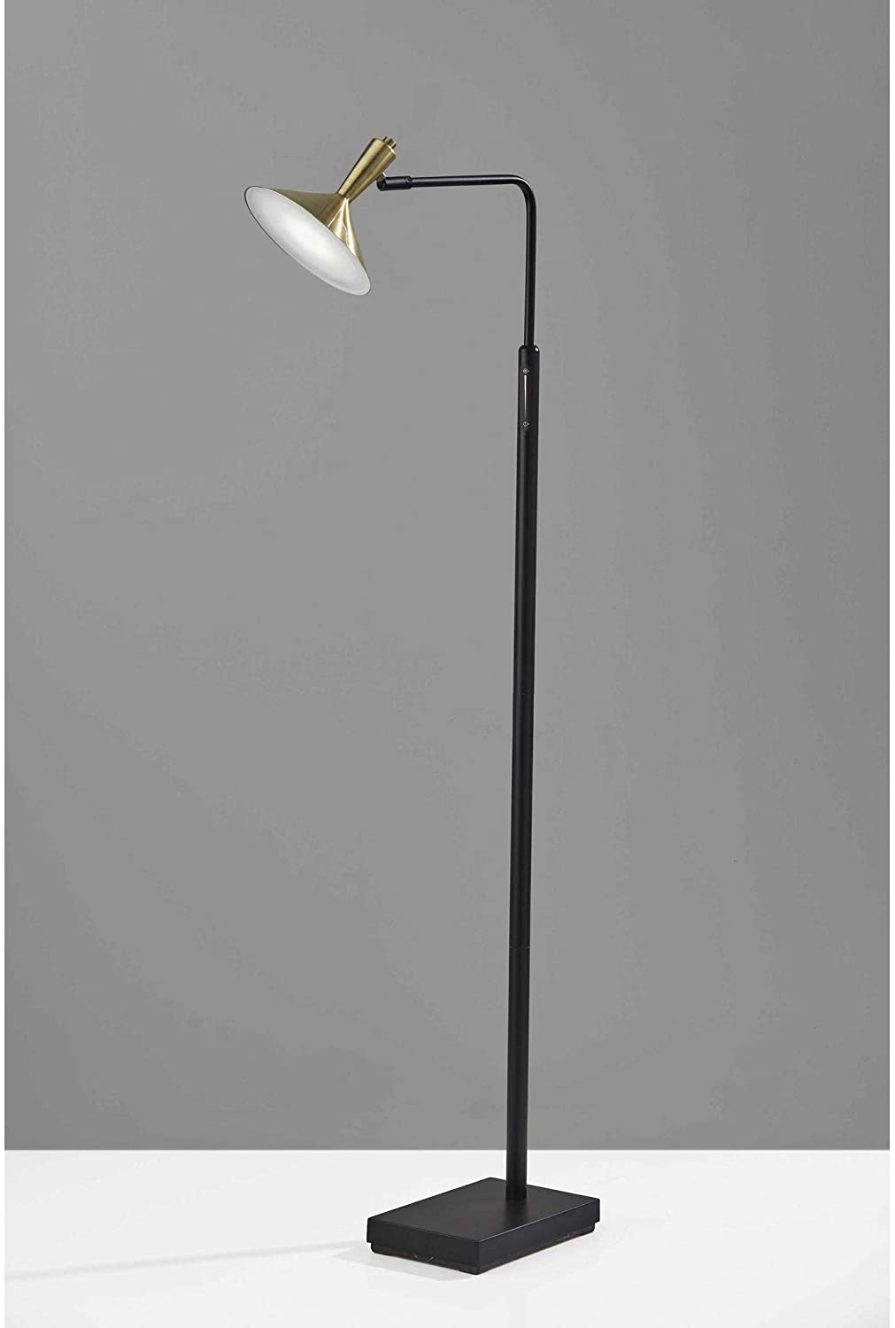 7" X 18 5" 54" Black Metal Led Floor Lamp 54 X 7 18 5 Modern