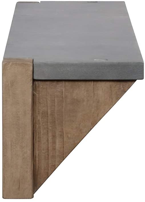 Enchanted Acre 40 inch Coat Hook Shelf Grey MDF