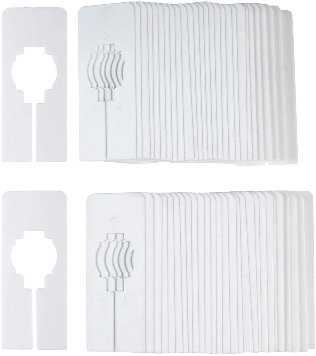 60x White Blank Rectangle Hanger Dividers Clothing Rack