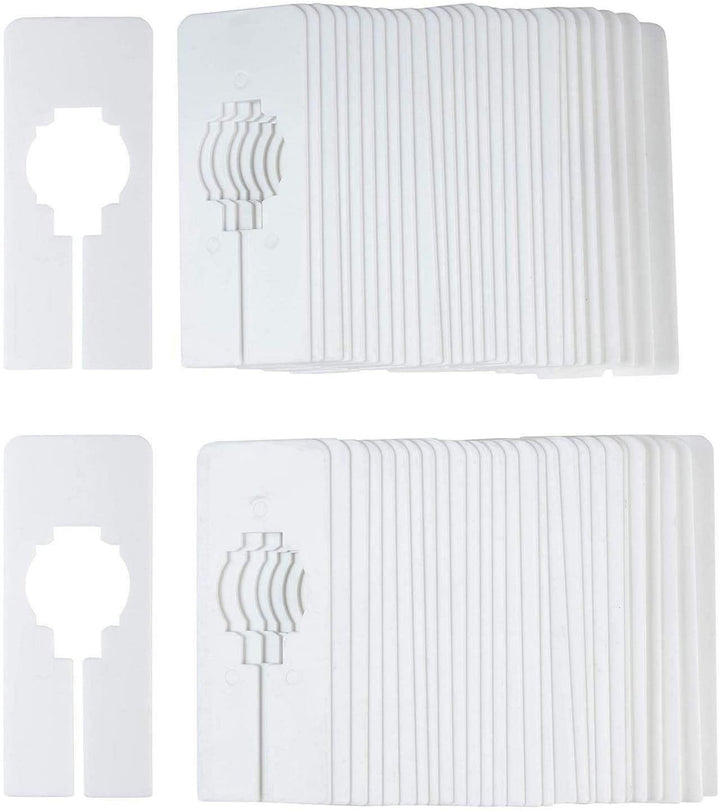 60x White Blank Rectangle Hanger Dividers Clothing Rack
