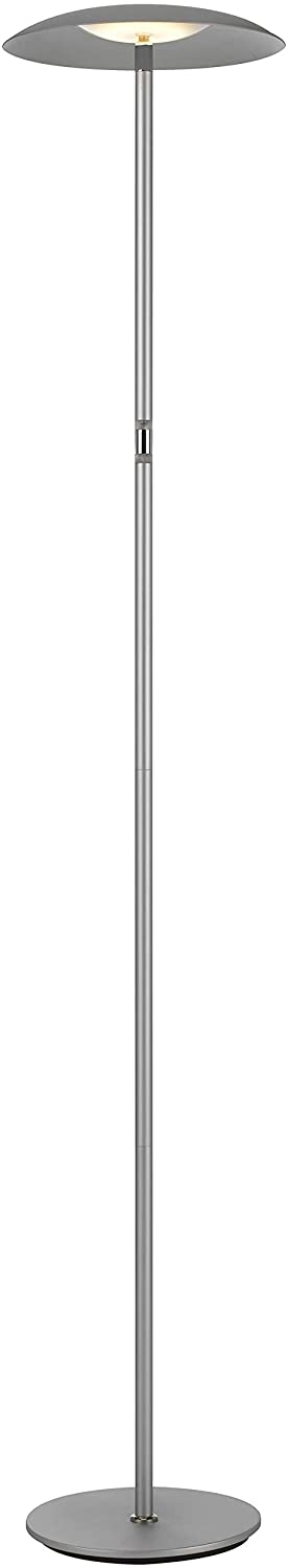 Dimmable Led Floor Lamp Silver Finish Large Lamp Mid Century